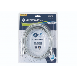 Σπιράλ Τηλεφώνου Ντους Viospiral Crystalflex 200cm 00-626/S Χρωμέ